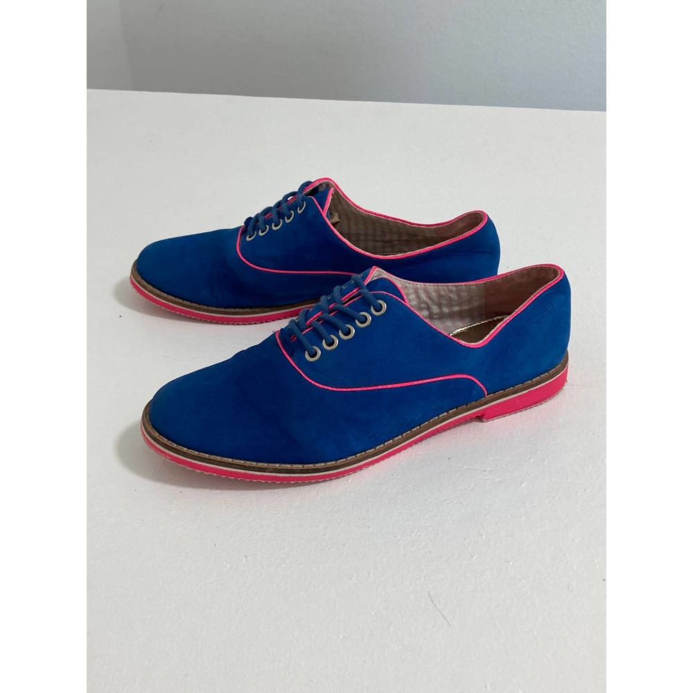 TOMMY HILFIGER Size 7.5 Oxfords Bright Blue and Pink
